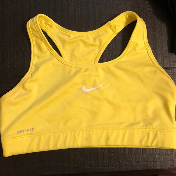 yellow nike bra